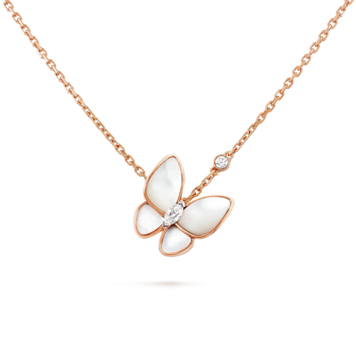 [Plus&Max]BUTTERFLY MOP DIAMOND NECKLACE
