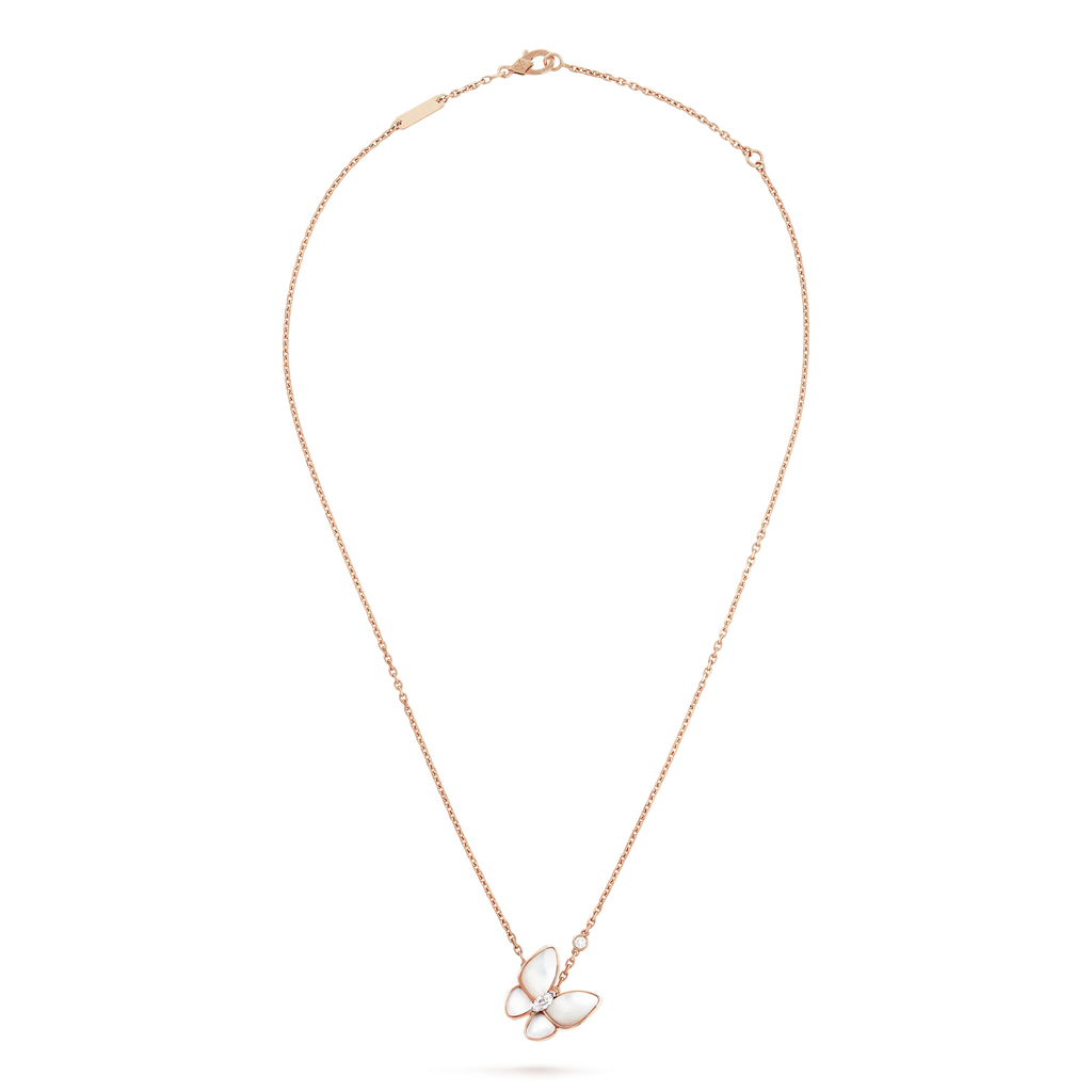 [Plus&Max]BUTTERFLY MOP DIAMOND NECKLACE