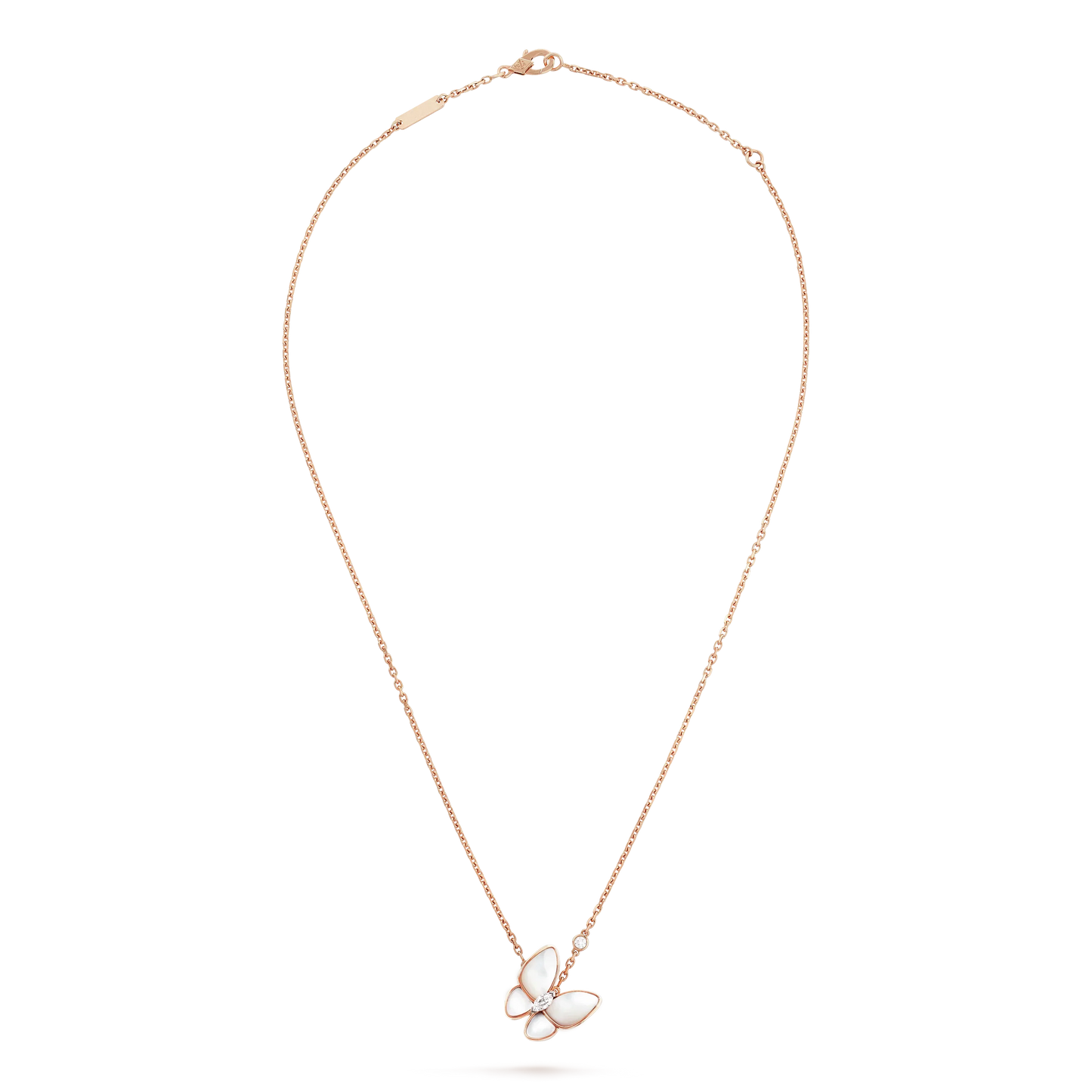 [Max Jewelry ]BUTTERFLY MOP DIAMOND NECKLACE