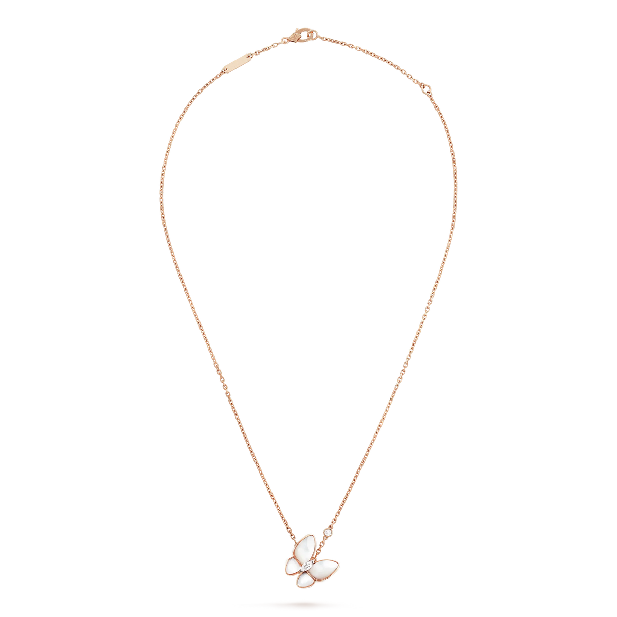 [Plus&Max]BUTTERFLY MOP DIAMOND NECKLACE