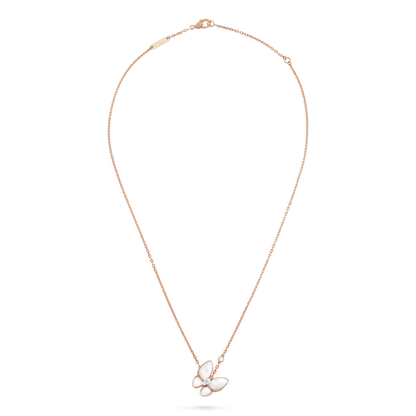 [Max Jewelry ]BUTTERFLY MOP DIAMOND NECKLACE
