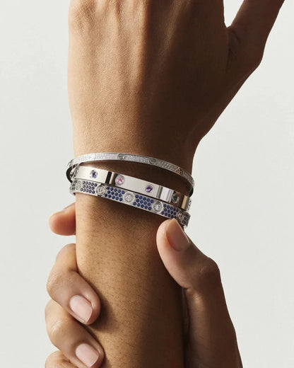 [Plus&Max]Classic 6.1mm Love Bracelet 10-Diamond Full Pavé