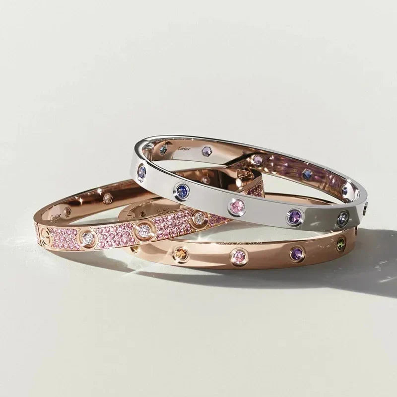 Classic 6.1mm Love Bracelet 10-Diamond Multicolor