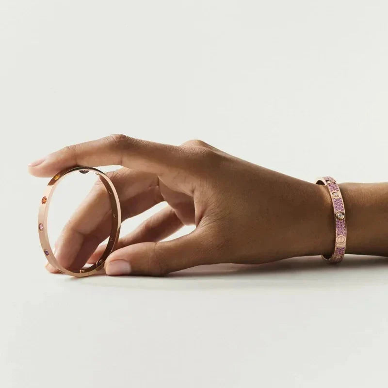 [Plus&Max]Classic 6.1mm Love Bracelet 10-Diamond Multicolor