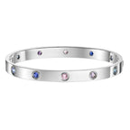 [Plus&Max]Classic 6.1mm Love Bracelet 10-Diamond Multicolor
