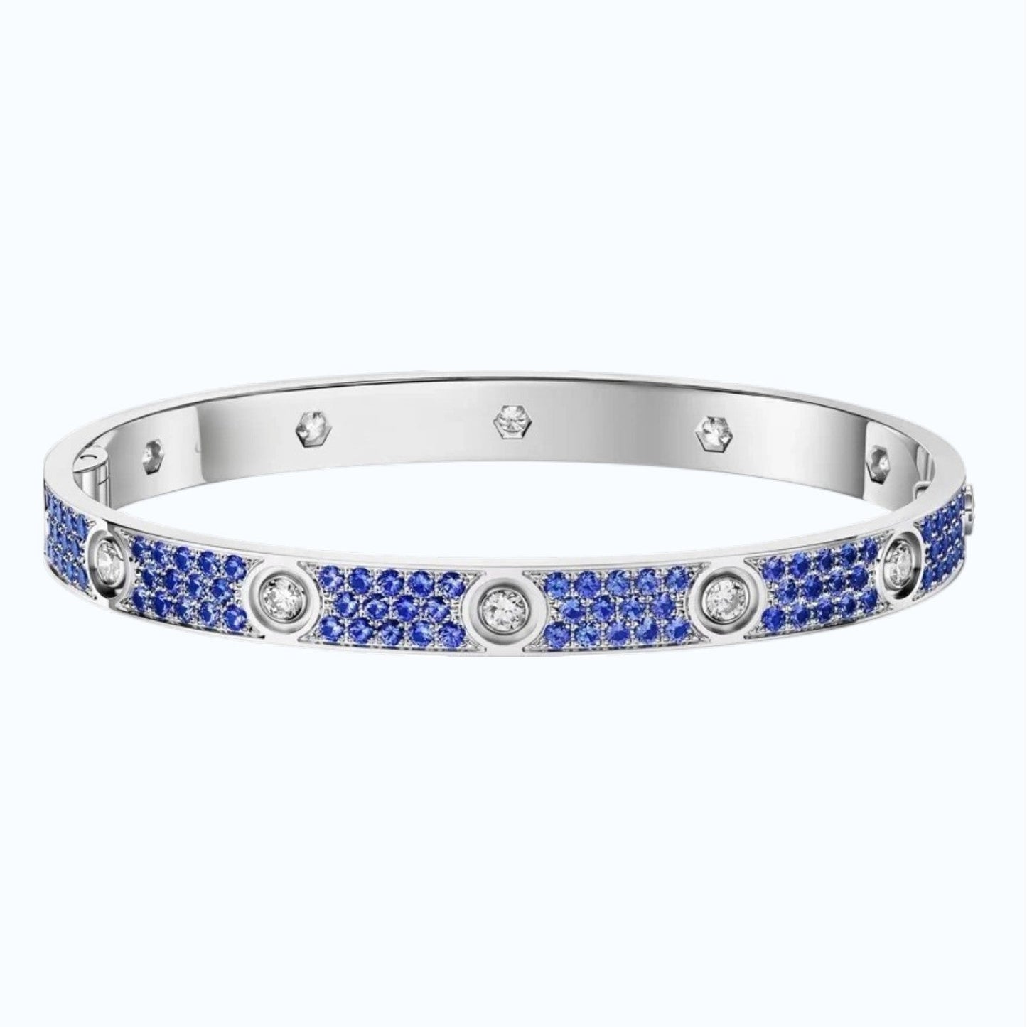 Classic 6.1mm Love Bracelet 10-Diamond Full Pavé