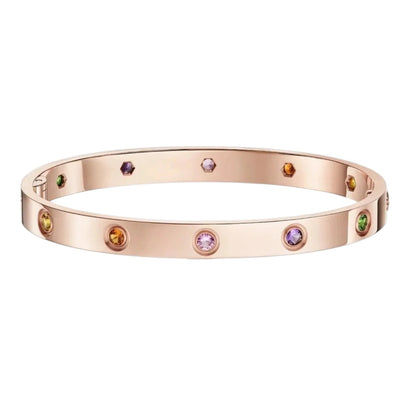 [Plus&Max]Classic 6.1mm Love Bracelet 10-Diamond Multicolor