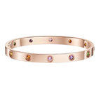 Classic 6.1mm Love Bracelet 10-Diamond Multicolor