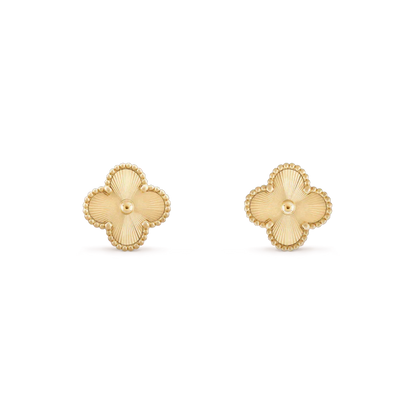 [Max Jewelry ]CLOVER MINI 9.5MM LASER EARRINGS