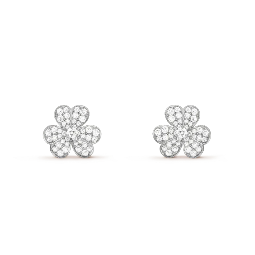 [Max Jewelry ]CLOVER COMOS DIAMOND EARRINGS SILVER