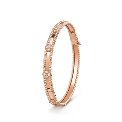 [Max Jewelry ]CLOVER BRACELET 4MM DIAMONDS