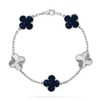 [Plus&Max]LUCKY CLOVER 5-MOTIF BRACELET - PIETERSITE COLLECTION