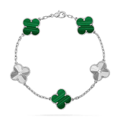 [Max Jewelry ] CLOVER 5 MOTIF MALACHITE BRACELET COLLECTION