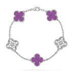 [Plus&Max]LUCKY CLOVER 5-MOTIF BRACELET - VIOLET COLLECTION