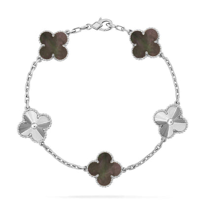 [Max Jewelry ] CLOVER 5 MOTIF GRAY MOP BRACELET COLLECTION
