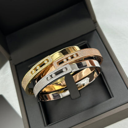 [Max Jewelry]Move Noa Rose Gold Pavé Diamond Bangle Bracelet