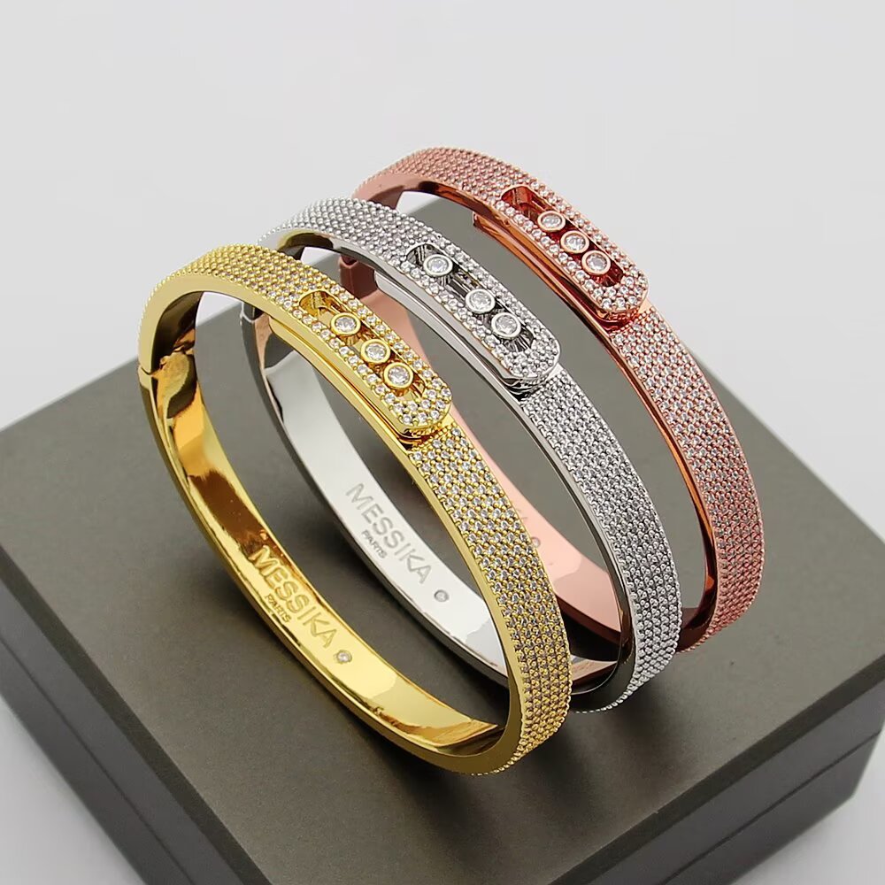 [Max Jewelry]Move Noa Full Pavé Diamond Bangle Bracelet