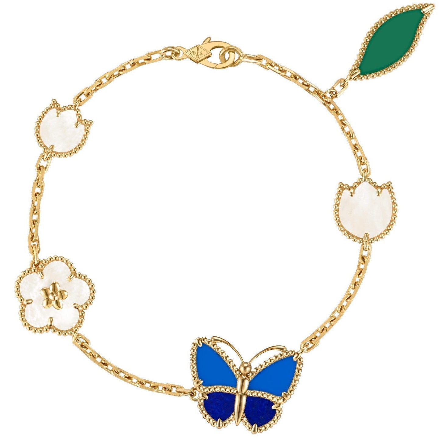 [Max Jewelry]LUCKY SPRING BUTTERFLY 5 MOTIF BRACELET