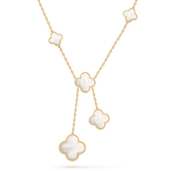 [Max Jewelry ]CLOVER MOTHER OF PEARL NECKLACE 6 MOTIF
