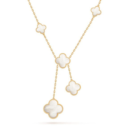 [Max Jewelry ]CLOVER MOTHER OF PEARL NECKLACE 6 MOTIF