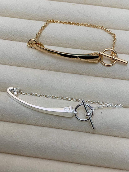 [Max Jewelry]CLOU DE FORGE BRACELET WITH SQUARE CONE STUDS