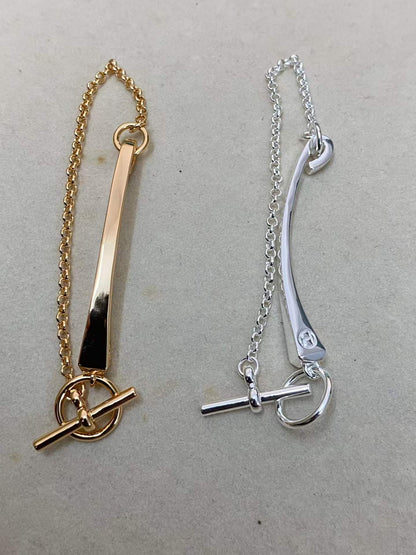 [Max Jewelry]CLOU DE FORGE BRACELET WITH SQUARE CONE STUDS