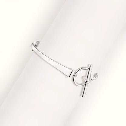 [Max Jewelry]CLOU DE FORGE BRACELET WITH SQUARE CONE STUDS