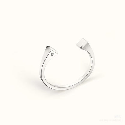 [Max Jewelry]CLOU DE FORGE SQUARE CONE STUDS OPEN CUFF ONE SIZE