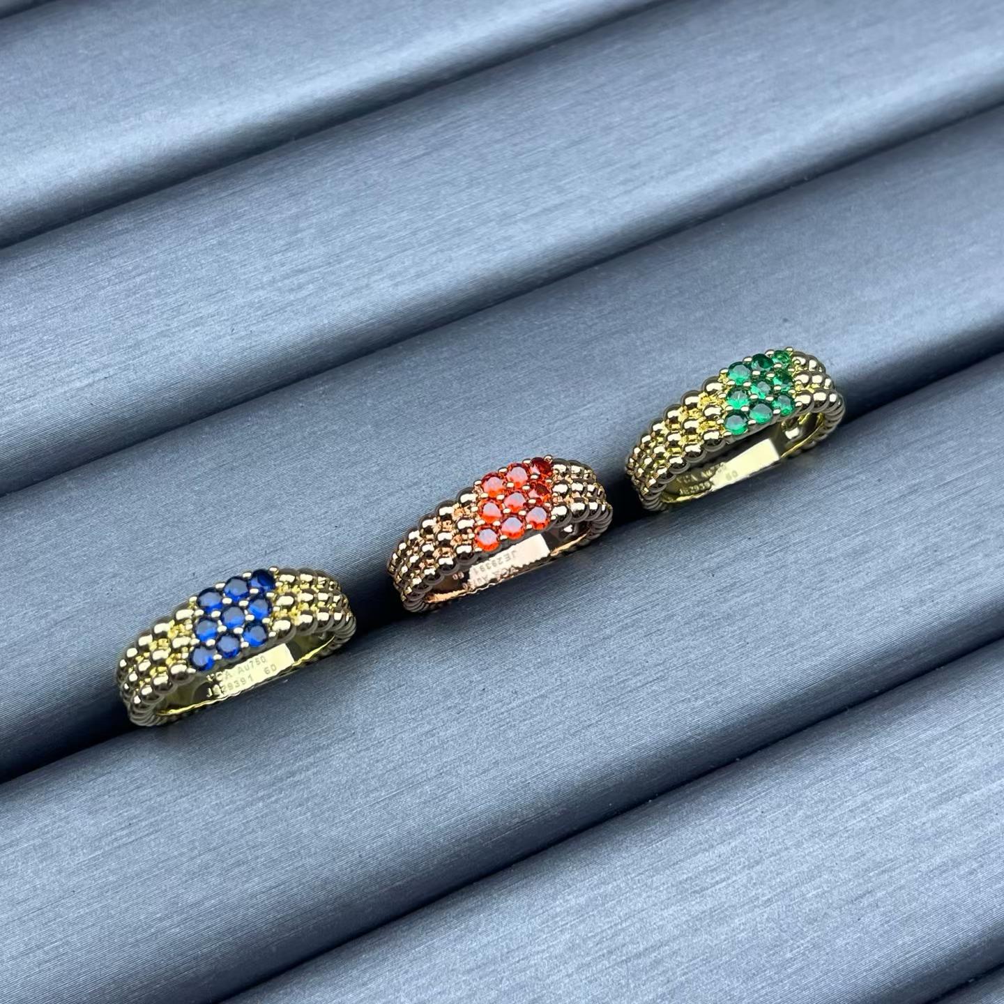 [Max Jewelry]NARROW BEADED RING WITH DIAMONDS