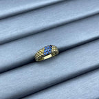 [Plus&Max]NARROW BEADED RING WITH DIAMONDS