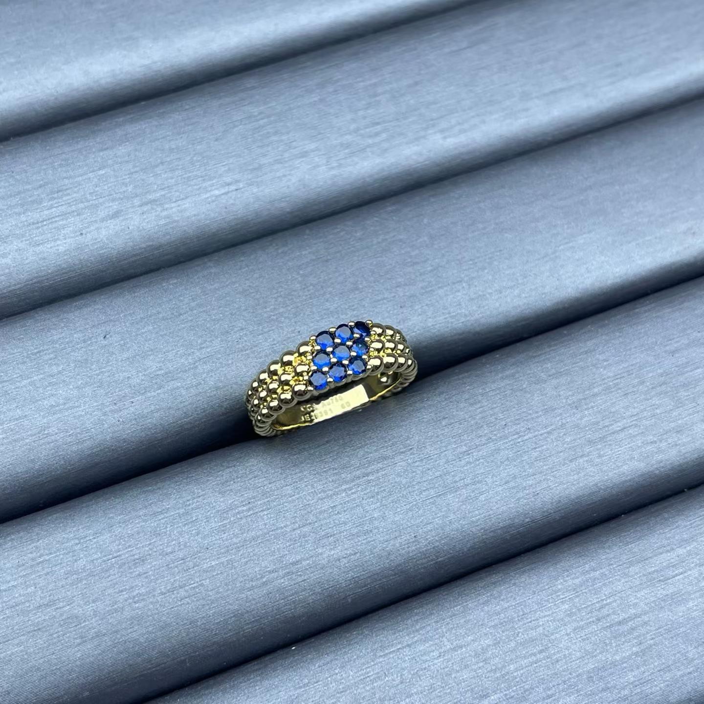 [Max Jewelry]NARROW BEADED RING WITH DIAMONDS