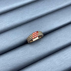 [Plus&Max]NARROW BEADED RING WITH DIAMONDS