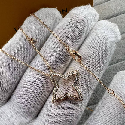 [Max Jewelry]FOUR-LEAF CLOVER OPENWORK NECKLACE