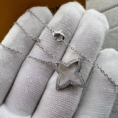 [Max Jewelry]FOUR-LEAF CLOVER OPENWORK NECKLACE