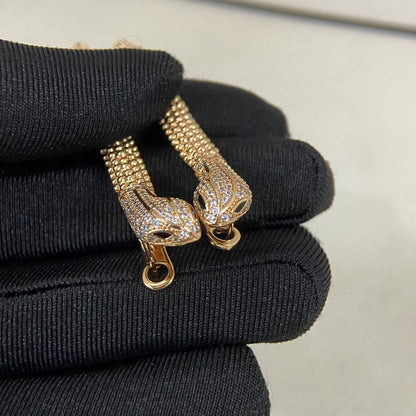 [Max Jewelry]DIAMOND-SET DEW DROP SERPENT SERIES SNAKE CLIP EARRINGS