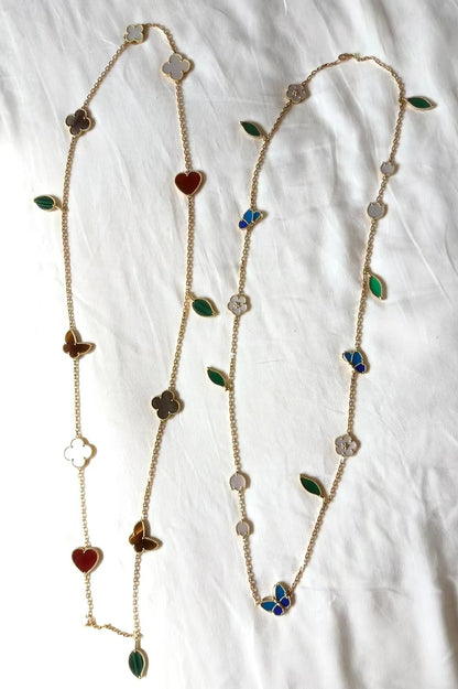 [Max Jewelry ]LUCKY SPRING GOLD  MOTIFS  NECKLACE