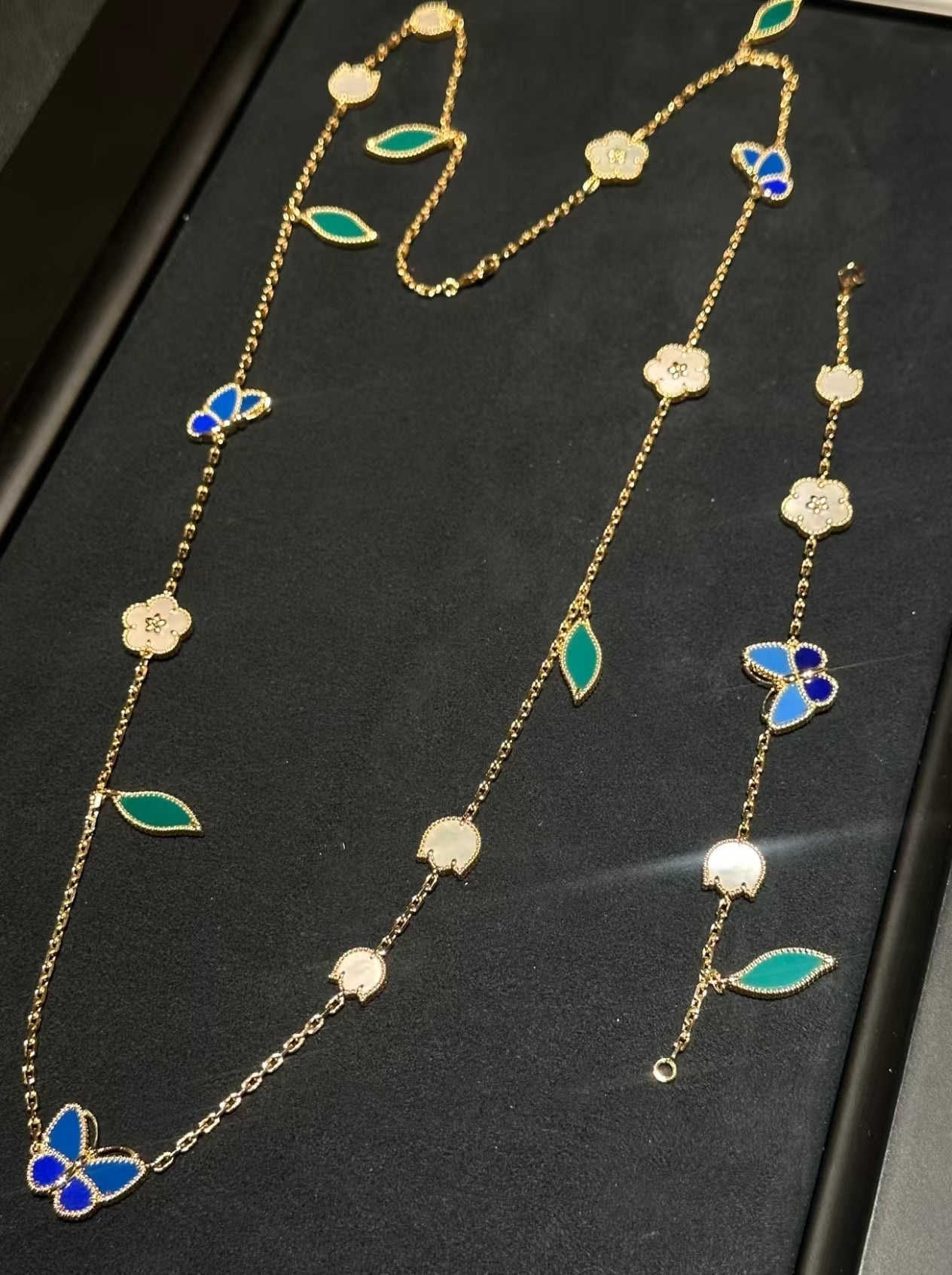 [Max Jewelry ]LUCKY SPRING GOLD  MOTIFS  NECKLACE