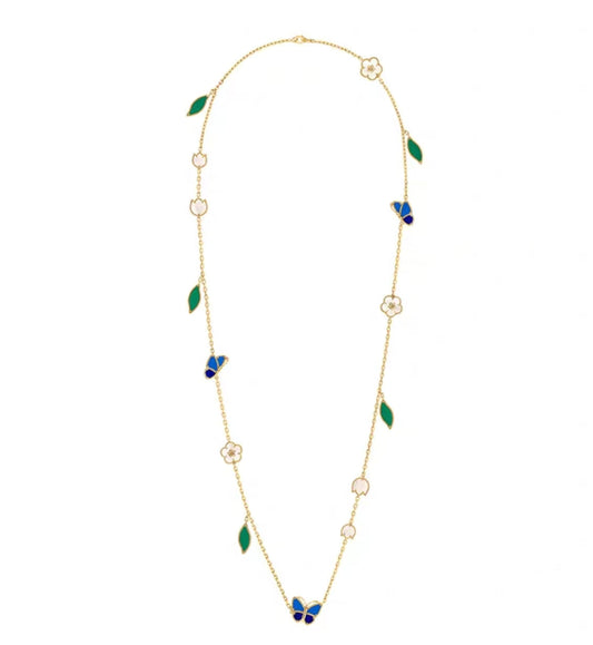 [Max Jewelry ]LUCKY SPRING GOLD  MOTIFS  NECKLACE