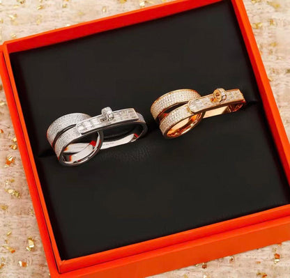 [Max Jewelry]NEW STYLE FULL CIRCLE DOUBLE DIAMOND RING