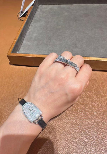[Max Jewelry]NEW STYLE FULL CIRCLE DOUBLE DIAMOND RING