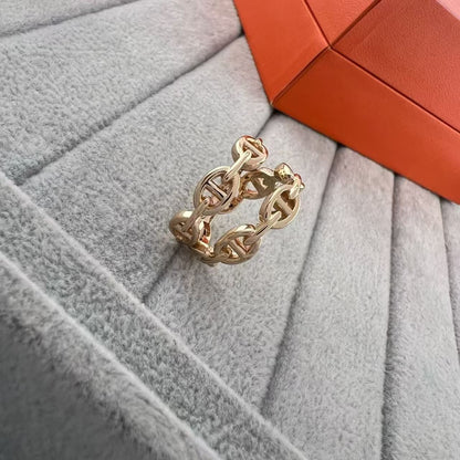[Max Jewelry]GLOSSY FINISH SQUARE COMBINATION DOUBLE-LAYER PIG NOSE RING