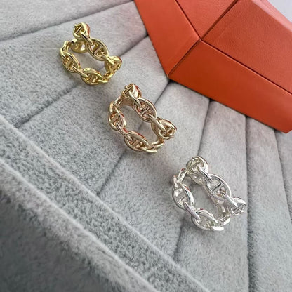 [Max Jewelry]GLOSSY FINISH SQUARE COMBINATION DOUBLE-LAYER PIG NOSE RING