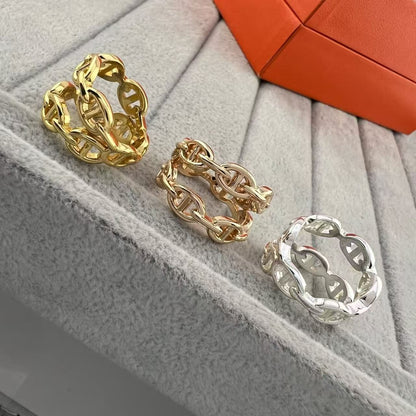 [Max Jewelry]GLOSSY FINISH SQUARE COMBINATION DOUBLE-LAYER PIG NOSE RING