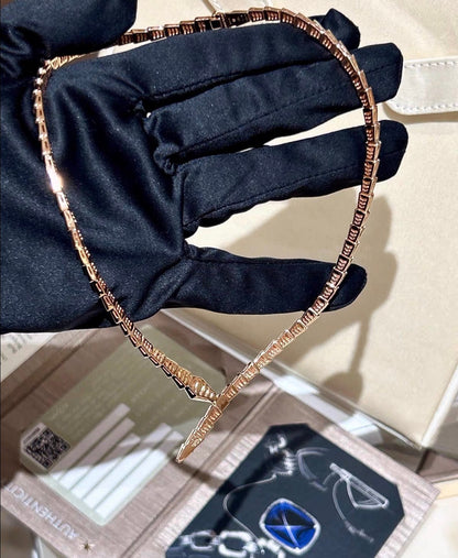 [Max Jewelry]SERPENTI VIPER SERIES ROSE GOLD SNAKE NECKLACE