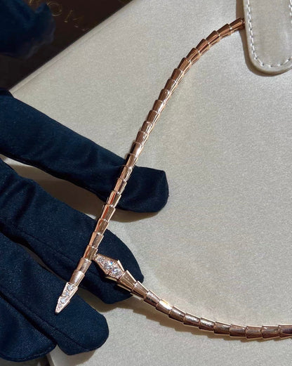[Max Jewelry]SERPENTI VIPER SERIES ROSE GOLD SNAKE NECKLACE
