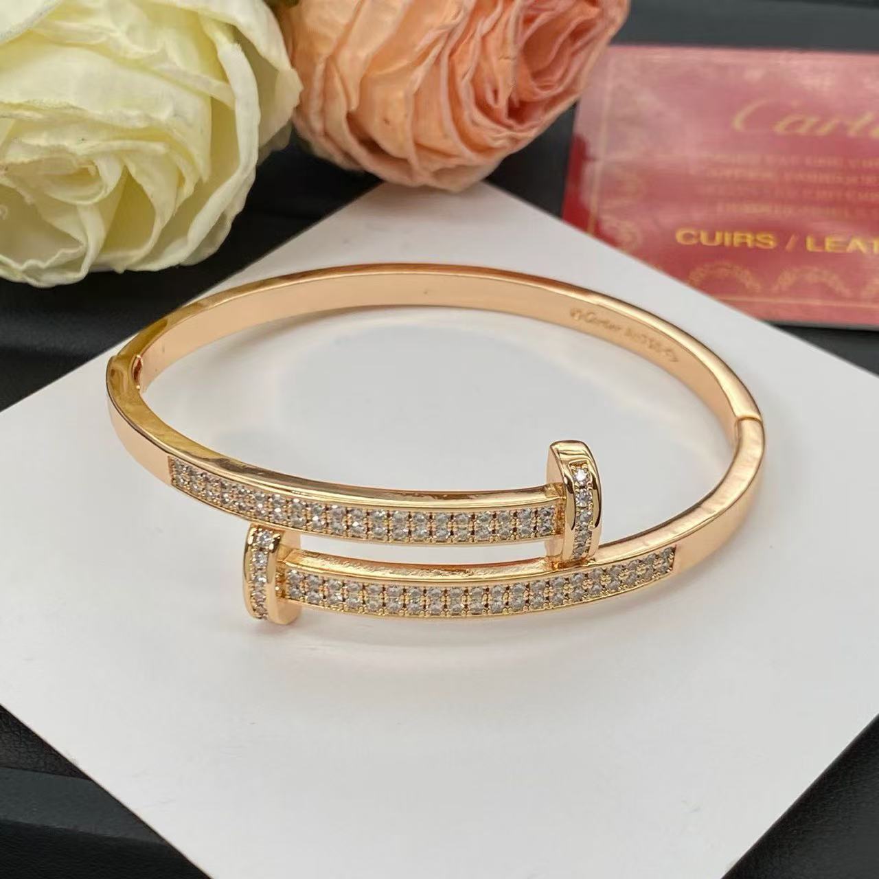 [Max Jewelry]NEW ROSE GOLD 6.1MM BRACELET