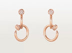 [Plus&Max]NAIL COLLECTION DIAMOND SET DOUBLE HOOP EARRINGS