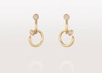 [Plus&Max]NAIL COLLECTION DIAMOND SET DOUBLE HOOP EARRINGS