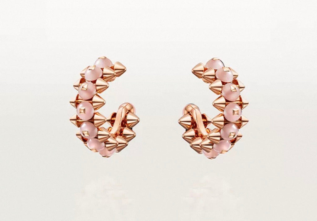 [Plus&Max]CLASH COLLECTION AGATE CHALCEDONY STUD EARRINGS