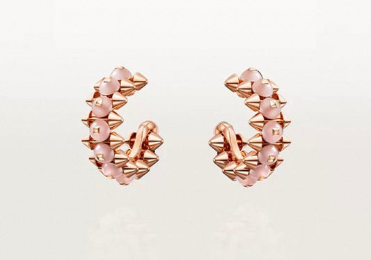 [Max Jewelry]CLASH COLLECTION AGATE CHALCEDONY STUD EARRINGS